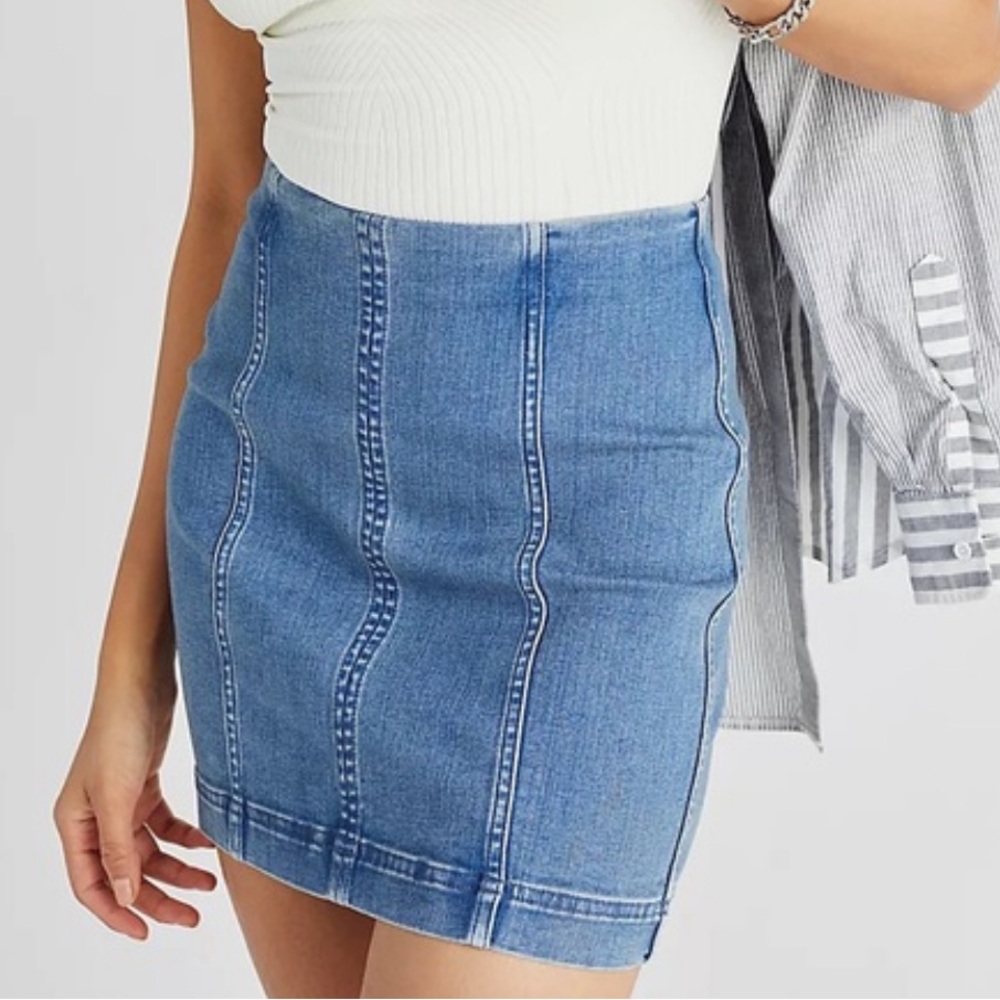 Free People Modern Femme Stretch Mini Skirt